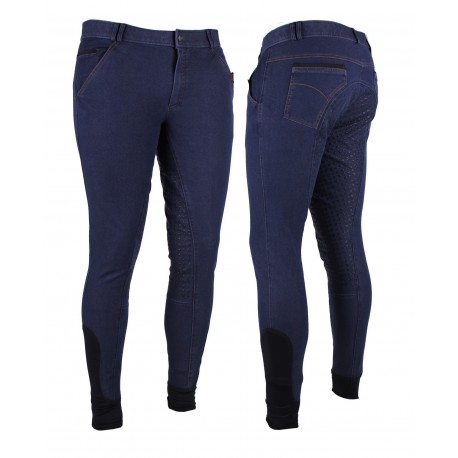 Pantalónes de montar Denim grip silicona
