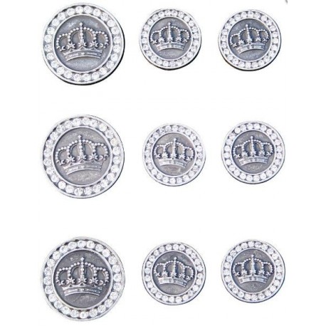 Set botones Crown crystal